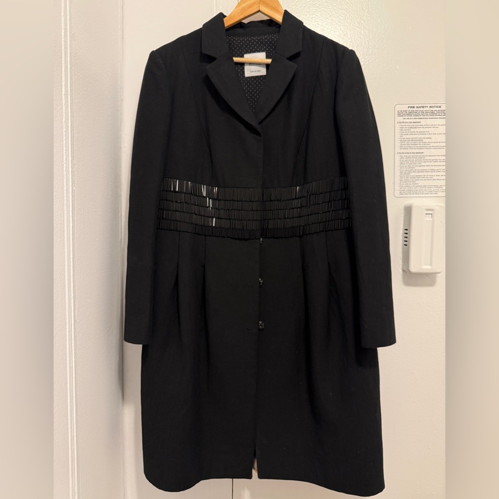 Ultra Rare Moschino Cheap & Chic Beaded Fringe Peacoat